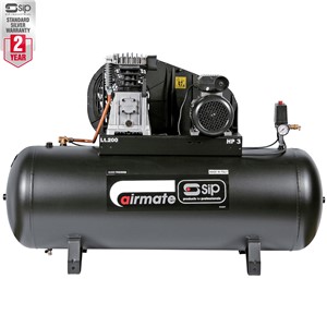 SIP PX3/200-SRB 200ltr Belt Drive Compressor