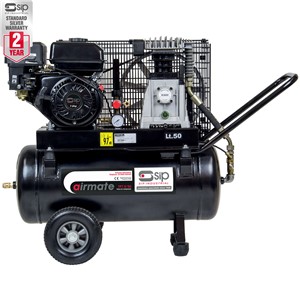 SIP TP7/50 50ltr Belt Drive Petrol Compressor
