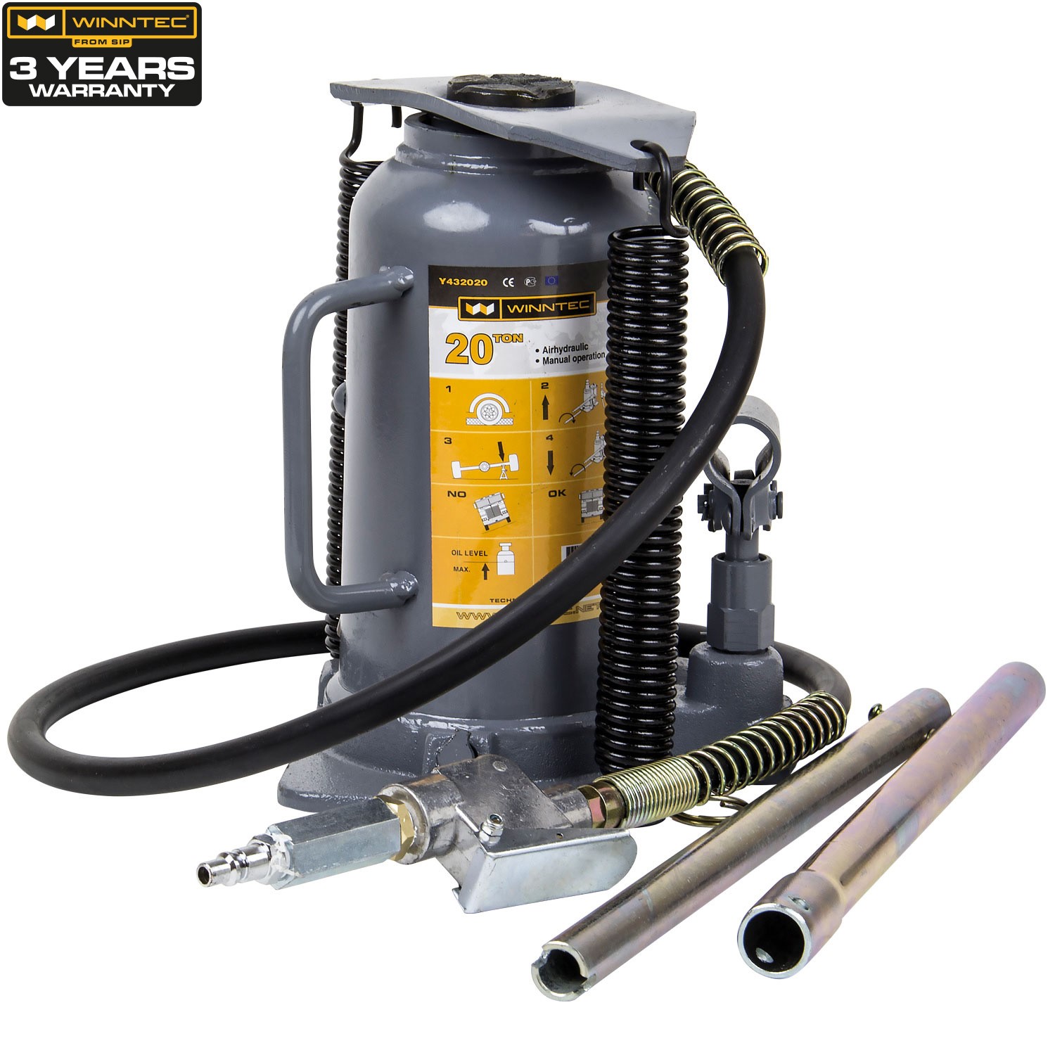 WINNTEC from SIP 20 Ton Air Bottle Jack SIP Industrial Products