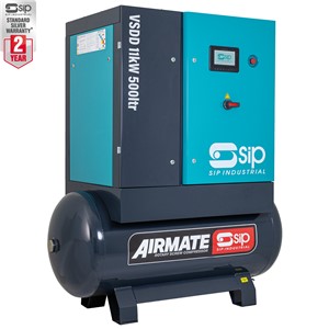 SIP VSDD/RDF 11kW 10bar 500ltr Screw Compressor