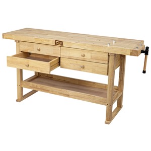 SIP Professional Hardwood 4-Drawer Workbench