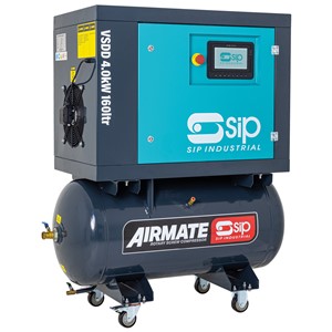 SIP VSDD 4kW 8bar 160ltr Screw Compressor