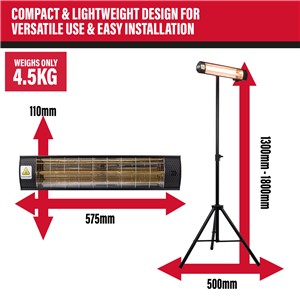 SIP Halogen Infrared Heater w/ Stand