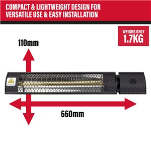 SIP Halogen Infrared Heater w/ Remote Control
