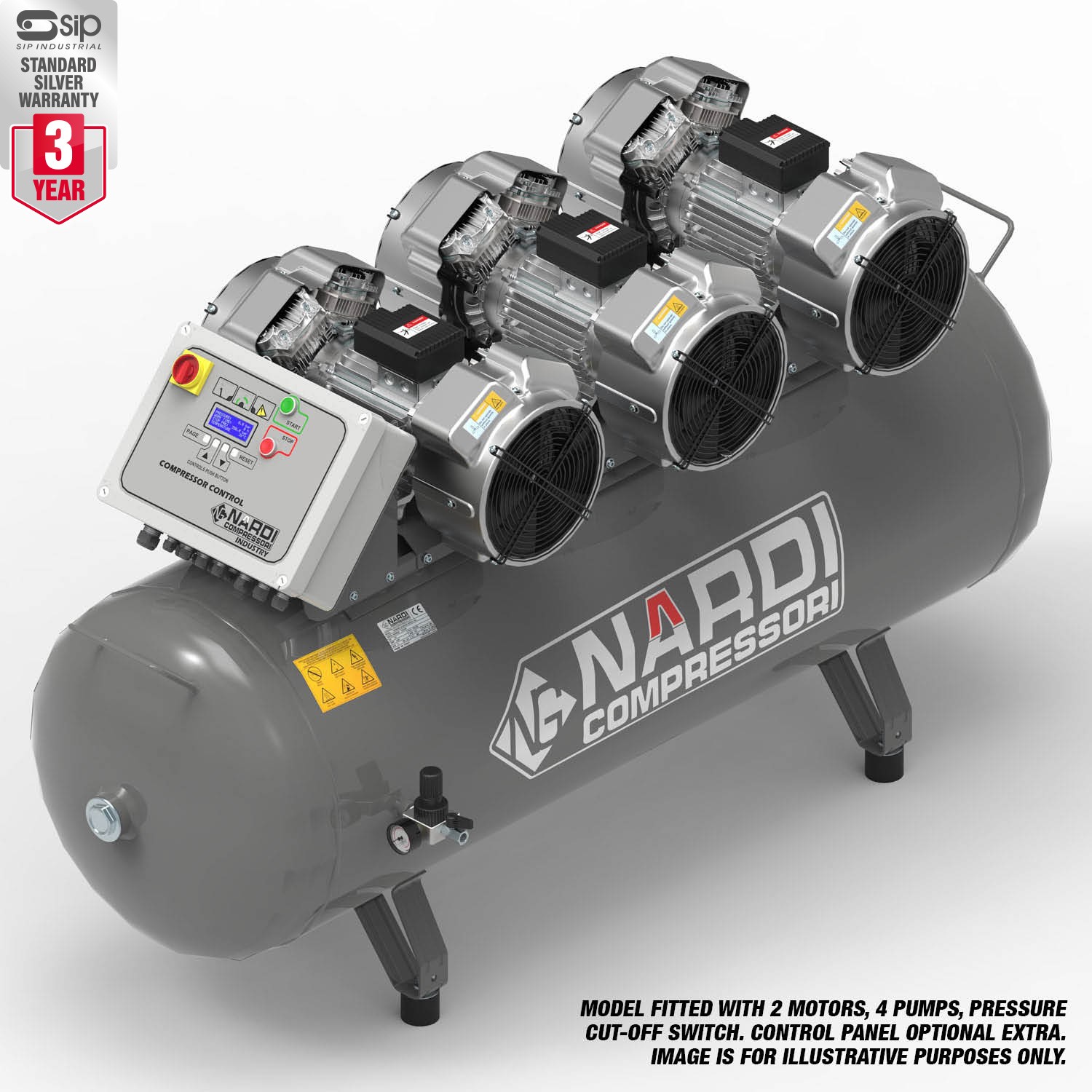 NARDI EXTREME MP 6.00HP 500ltr Compressor SIP Industrial Products